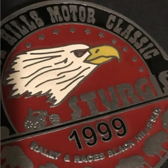 1999 Pewter Belt Buckle Black Hills Motor Classic Sturgis - Rally & Races S.D. - Picture 12 of 12